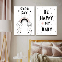 Baby Typography Quotes Modern Painting Picture Canvas Print for Room Wall Embellishment