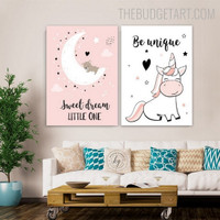 Be Unique Typography Quotes Modern Painting Picture Canvas Print for Room Wall Trimming