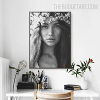 Daughter Figure Contemporary Painting Pic Canvas Print for Room Wall Ornamentation