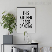 Dancing Typography Quotes Contemporary Painting Image Canvas Print for Room Wall Assortment