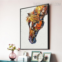 Colorful Horse Abstract Animal Contemporary Painting Picture Canvas Print for Room Wall Garnish