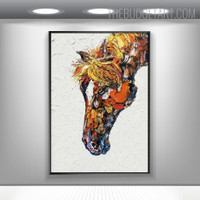 Colorful Horse Abstract Animal Contemporary Painting Picture Canvas Print for Room Wall Finery