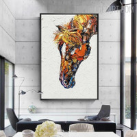 Colorful Horse Abstract Animal Contemporary Painting Picture Canvas Print for Room Wall Molding