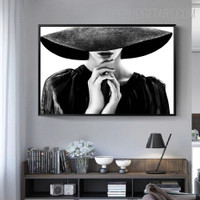 Fashion Woman Figure Contemporary Painting Image Canvas Print for Room Wall Flourish