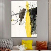 Winding Lines Abstract Watercolor Contemporary Painting Picture Canvas Print for Room Wall Garnish