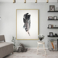 Feather Face Abstract Vintage Painting Picture Canvas Print for Room Wall Molding