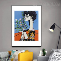Jacqueline Abstract Fashion Contemporary Painting Picture Canvas Print for Room Wall Decoration