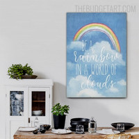 Clouds Inspirational Quotes Contemporary Painting Picture Canvas Print for Room Wall Disposition