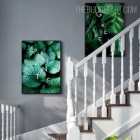 Convoluted Foliage Tropical Nordic Floral Contemporary Painting Picture Canvas Print for Room Wall Assortment