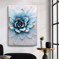 Blossomed Nordic Floral Contemporary Painting Picture Canvas Print for Room Wall Equipment