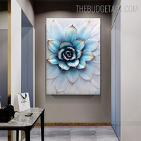 Blossomed Nordic Floral Contemporary Painting Picture Canvas Print for Room Wall Decoration