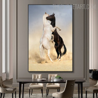 Hug Horse Animal Modern Painting Picture Canvas Print for Room Wall Onlay