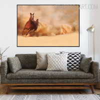 Ground Running Horse Animal Modern Painting Picture Canvas Print for Room Wall Arrangement