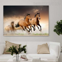 Running Horse Animal Modern Painting Picture Canvas Print for Room Wall Decoration