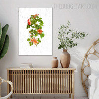 Leaves Blossom Floral Modern Painting Picture Canvas Print for Room Wall Assortment