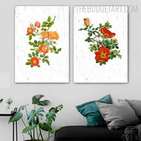 Splotch Flower Floral Modern Painting Picture Canvas Print for Room Wall Finery