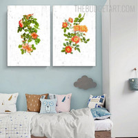 Leaves Bloom Floral Modern Painting Picture Canvas Print for Room Wall Outfit