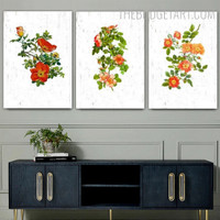 Colorific Flower Floral Modern Painting Picture Canvas Print for Room Wall Garnish