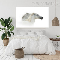 White Horses Animal Modern Painting Picture Canvas Print for Room Wall Equipment