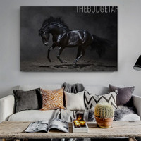 Energetic Horse Animal Contemporary Painting Picture Canvas Print for Room Wall Garnish