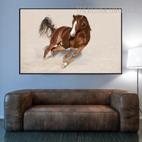 Powerful Horse Animal Contemporary Painting Picture Canvas Print for Room Wall Ornamentation