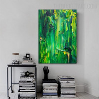 Yellowness Splotch Abstract Modern Painting Picture Canvas Print for Room Wall Illumination