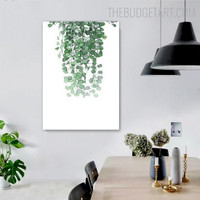 Jade Leaves Nordic Floral Contemporary Painting Picture Canvas Print for Room Wall Drape