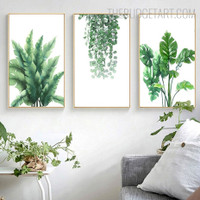 Tropical Olive Leafs Nordic Floral Contemporary Painting Picture Canvas Print for Room Wall Finery