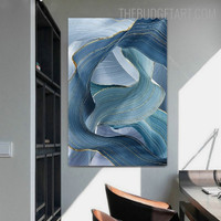 Sinuate Streak Abstract Modern Painting Picture Canvas Print for Room Wall Outfit