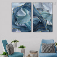 Glazy Winding Alignment Abstract Modern Painting Picture Canvas Print for Room Wall Décor