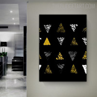 Lines Triangular Abstract Geometric Modern Painting Picture Canvas Print for Room Wall Onlay