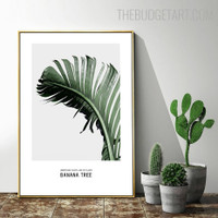 Banana Tree Typography Quotes Contemporary Painting Picture Canvas Print for Room Wall Decoration