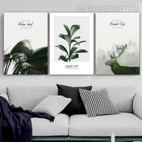 Forest Tree Typography Quotes Contemporary Painting Picture Canvas Print for Room Wall Garniture