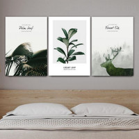 Forest Tree Typography Quotes Contemporary Painting Picture Canvas Print for Room Wall Getup