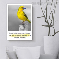 Yellowness Sparrows Nordic Birds Contemporary Painting Picture Canvas Print for Room Wall Trimming
