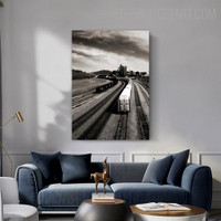 Train Landscape Modern Painting Picture Canvas Print for Room Wall Décor