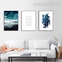 Closer Typography Quotes Contemporary Painting Picture Canvas Print for Room Wall Outfit