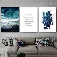 Closer Typography Quotes Contemporary Painting Picture Canvas Print for Room Wall Tracery