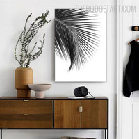 Black And White Leaves Nordic Floral Contemporary Painting Picture Canvas Print for Room Wall Outfit