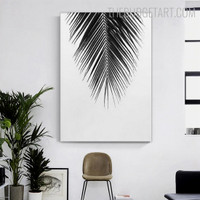 Palm Tree Leaf Nordic Floral Contemporary Painting Picture Canvas Print for Room Wall Adornment