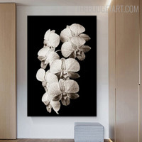 Flowers Cluster Nordic Floral Contemporary Painting Picture Canvas Print for Room Wall Trimming
