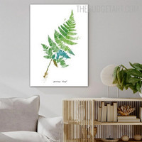 Fern Leaves Nordic Floral Contemporary Painting Picture Canvas Print for Room Wall Disposition