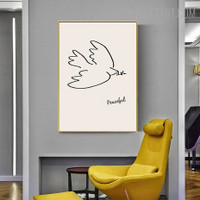 Flying Bird Contemporary Painting Picture Canvas Print for Room Wall Décor