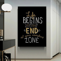 Life Begins Abstract Poster Modern Painting Picture Canvas Print for Room Wall Ornamentation