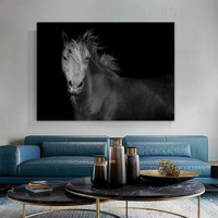 Cool Horse Animal Modern Painting Picture Canvas Print for Room Wall Garniture
