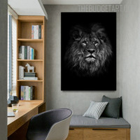 Face Lion Animal Vintage Painting Picture Canvas Print for Room Wall Embellishment