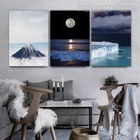 Iceberg Nordic Landscape Contemporary Painting Picture Canvas Print for Room Wall Disposition