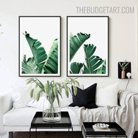 Fronds Botanical Modern Artwork Picture Canvas Print for Room Wall Garnish