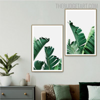 Fronds Botanical Modern Artwork Picture Canvas Print for Room Wall Decoration