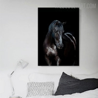 Darkness Horse Animal Modern Painting Picture Canvas Print for Room Wall Embellishment